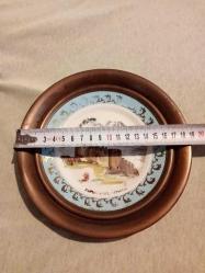 ECZACIBAŞI DAMGALI ESKİ EL YAPIMI BAKIR KORUMALI DUVAR TABAĞI...