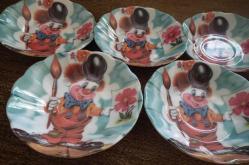 6 ADET PALYAÇO VE ÇİÇEK RESİMLİ  MELAMİN ÇAY TABAĞI TABAK ÇAP 10.5 CM