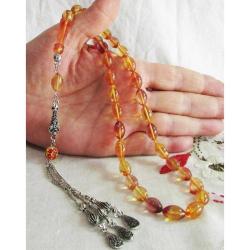 ALACALI HaReLi ATEŞİ KEHRİBAR 33 LüK TESBİH.....8x12,5mm