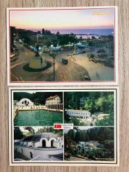 Yalova Termal ve Genel Görünüm 2 Adet Nostalji Kartpostal 1980 li Yıllara aittir