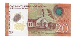 ** NİKARAGUA ( 20 * CORDOBAS ) 2014 * PLASTİK - ÇİL