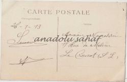 Le Havre - Perspective du grand Quai, de l'avant-Port et des Bateux de la ligne Trouville et Honfleur, 1913 / Fransız Postasından Geçmiş, Ön Yüzü Pullu ve Damgalı [Denizcilik]