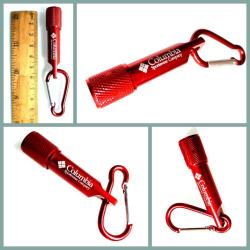 OMENİV'DEN KIRMIZI COLUMBİA MİNİ EL FENERİ LED LAMBA KARABİNA KARABİNER ANAHTARLIK  OUTDOOR SIRT ÇANTASI KAMP