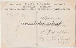 Etretat - Le Perri et la Falaist d'Aval, 1913 / Fransız Postasından Geçmiş, Ön Yüzü Pullu ve Çift Damgalı