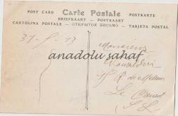 Etretat - Vue prise de la Falaise d'Aval, 1913 / Fransız Postasından Geçmiş, Ön Yüzü Pullu ve Damgalı