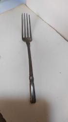 K40--GÜMÜŞ RENGİ KAPLAMA 1 ADET ESKİ DEMİR ÇATAL - Kardelen Kolleksiyon