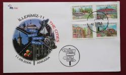 2006 İLLERİMİZ- 11 (KONYA- Kocaeli- Kütahya -Malatya)  FDC