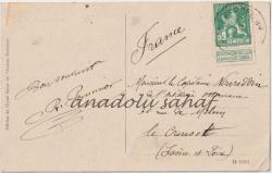 Anvers - Canal au Sucre, 1914 / Fransız Postasından Geçmiş, Arka Yüzü Pullu, Ön ve Arka Yüzü Damgalı