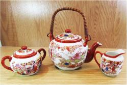 ViNTaGe JAPON GEYŞALI PoRSeLeN ÇAY SETİ..