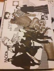 REKLAM MAKTAI - MODA / GİYİM  REKLAMI BASKI ÖNCESİ  HAZIRLANMIŞ PRO - COPİE FOTOĞRAF HALİNDE BASKISI YAPILMIŞ KOMPOZİSYON ÇALIŞMA Ebat :24×36  cm.