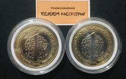 2022 Yılı BÜYÜK TAARRUZ'UN 100.YILI Hatıra Parası ÇİL+ (TCHM2022K) TC TERS/DÜZ TK. “QUADRAN KAPSÜL İÇİNDE”