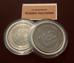 2022 Yılı BÜYÜK TAARRUZ'UN 100.YILI Hatıra Parası ÇİL+ (TCHM2022K) TC TERS/DÜZ TK. “QUADRAN KAPSÜL İÇİNDE”