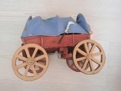 ANTİKA AHŞAP AT ARABASI EL YAPIMI OYUNCAK ARABA