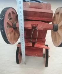 ANTİKA AHŞAP AT ARABASI EL YAPIMI OYUNCAK ARABA