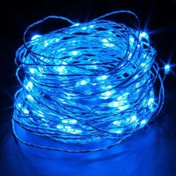 10 METRE MAVİ PİLLİ LED IŞIK MAVİ LED IŞIK MAVİ YILBAŞI AĞACI IŞIĞI MAVİ NOEL IŞIĞI 100 LEDLİ MAVİ LED IŞIK 100 LEDLİ PARLAK CANLI LED IŞIK