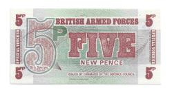 ** İNGİLİZ  ASKERİ  PARASI ( 5 * NEW  PENCE ) 1972 - ÇİL
