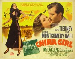 CHINA GIRL-GENE TIERNEY-GEORGE MONGOMERY 1942,20TH CENT. FOX,USA,TITLE CARD