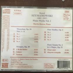 Szymanowski , Martin Roscoe - Piano Works Vol. 1 (Piano Sonata No. 2, Op. 21 / Mazurka, Op. 50 - Metopes, Op. 29 / Four Studies, Op. 4)