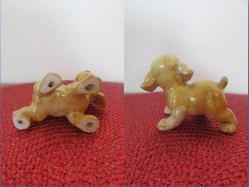 1960'LARDAN PORSELEN GÖRÜNÜMLÜ SERAMİK VINTAGE BİBLO KÖPEK BİBLOSU 8 X 5.5 CM