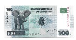 ** KONGO  DEMOKRATİK  CUMHURİYETİ ( 100 * FRANCS ) 2000 - ÇİL