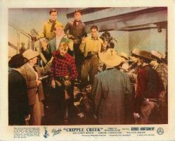 THE CRIPPLE CREEK, WESTERN 3 LOBBY CARDS,KARIN BOOTH .1952