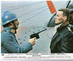 ACES HIGH ,CHRISTOPHER PLUMMER, TREVOR HOWARD, RAY MILLAND,SIMON WARD, PETER FIRTH, DAVID WOOD , 5 LOBBY CARDS
