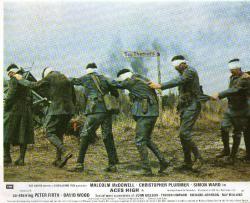 ACES HIGH ,CHRISTOPHER PLUMMER, TREVOR HOWARD, RAY MILLAND,SIMON WARD, PETER FIRTH, DAVID WOOD , 5 LOBBY CARDS