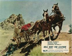 AUDIE MURPHY WESTERN LOBBY CARD HELL BENT FOR LEATHER FELICIA FARR
