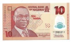 ** NİJERYA ( 10 * NAİRA ) 2010 * PLASTİK - ÇİL