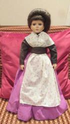 Antika - FRANSA'DAN VİNTAGE PORSELEN BEBEK MADAM MOR GİYSİLİ 45 CM - kitantik - kitaLog