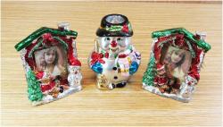 ViNTaGe SERAMİK YıLBaŞı SüSü MUMLUK ve ÇERÇEVELER....