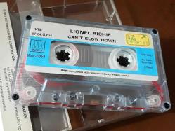 can't slow down - lionel richie kaset (kasetçalarda denenmiştir/dinlenmiştir)
