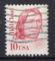 Amerika ABD Kızılderili Reisi Kızıl Bulut  Damgalı