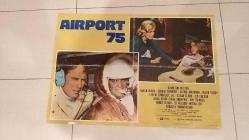 AFİŞ İTALYAN  AIRPORT  CHARLTON HESTON KAREN BLACK GEORGE KENNEDY GLORIA SWANSON 4 POSTER  68X48CM MÜKEMMEL