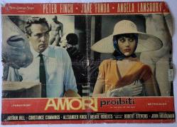 AFİŞ İTALYAN JANE FONDA PETER FINCH AMORE PROHIBITI 
