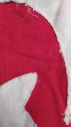 YÜNLÜ KUMAŞ 1920'LER ANTİKA EL YAPIMI TÜRK BAYRAĞI