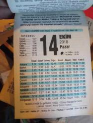 Fazilet Takvimi 2018 * Tek Sayfa Satışıdır. AÇIKLAMAYI OKUYUNUZ! (25 Ağustos 31 Aralık Arası)