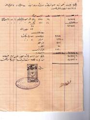 OSMANLICA Elie Hadji Thoma Hamouslou Smryne  BELGESİ OSMANLI FİSCAL PULLU