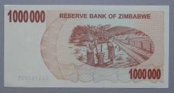 ZİMBABWE=2008 1000000 Dollars P-53  ÇİL'