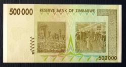 ZİMBABWE=2008 500000 Dollars P-76  ÇİL'