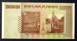 ZİMBABWE=2008 200000000 Dollars P-81  ÇİL'