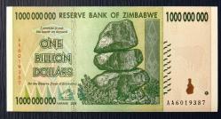 ZİMBABWE=2008 1000000000 Dollars P-83  ÇİL'