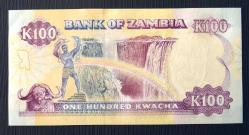 ZAMBİYA=1991  100 Kwacha P-34  ÇİL'