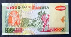 ZAMBİYA=1992  1000 Kwacha P-40a   ÇİL'
