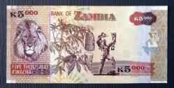 ZAMBİYA=2008  5000 Kwacha P-45d  ÇİL'