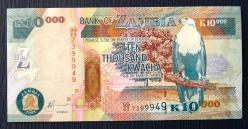 ZAMBİYA=2008  10000 Kwacha P-46e  ÇİL'