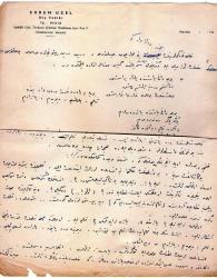 OSMANLICA EKREM UZEL DİŞ TABİBİ İSTİKLAL CADDESİ TÜTÜNCÜ ÇIKMAZI GALATASARAY KARŞISI BELGELER EL YAZISI