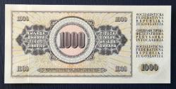 YUGOSLAVYA=1978  1000 Dinar  P-92c   ÇİL'