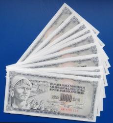 YUGOSLAVYA=1978  1000 Dinar  P-92c   ÇİL'  10 ADET