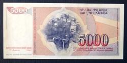 YUGOSLAVYA=1985  5000 Dinar  P-93  ÇİL'
